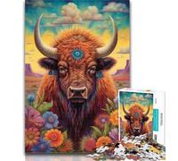 1000 Pieces for Teenagers Colourful Alpine Cow Paintings Jigsaw Puzzles for Teenagers 1000,Family Entertainment Toys Is Ideal As A Gift for The Whole Family 50x75cm