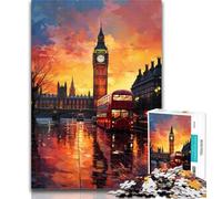 1000 Pieces for Teenagers Colourful Big Ben Jigsaws Puzzles 1000 Pieces for Adults Gifts,Present & Gift for Lovers Or Friends 26x38cm