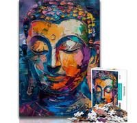 1000 Pieces for Teenagers Colourful Buddha Graffiti Jigsaw Puzzles for Teenagers 1000,Toys Educational Games Stress Relieving Great Gifts And Toys (50x75cm)