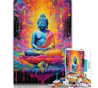 1000 Pieces for Teenagers Colourful Graffiti Buddha 1000 Piece Jigsaw Puzzle for Adults And Teenagers,Educational Games Home Decoration Artists Collection, Fine Art (50x75cm)
