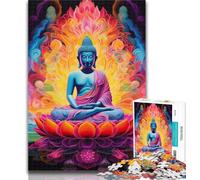 1000 Pieces for Teenagers Colourful Graffiti Buddha 1000 Pieces Jigsaw Puzzles for Adults And Teens,Unique Birthday And Gifts for Age 14+ 26x38cm