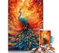 1000 Pieces for Teenagers Colourful Peacock Animal 1000 Piece Jigsaw Puzzles for Teenagers,Relax Games Is Ideal As A Gift for The Whole Family 26x38cm