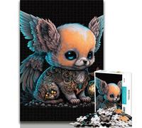 1000 Pieces for Teenagers Colourful Pirate Chihuahua Jigsaw Puzzles 1000 Pieces for Adults Teens,Relax Games Is Ideal As A Gift for The Whole Family 26x38cm