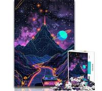 1000 Pieces for Teenagers Cosmic Mountains Road Jigsaw Puzzles for Adults,Challenging Game Toys for Is Ideal As A Gift for The Whole Family 26x38cm