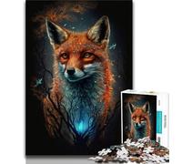 1000 Pieces for Teenagers Cute Art Fox 1000 Piece Jigsaw Puzzles for Teenagers,Parent-child Interaction for Age 14 Years Up (26x38cm)