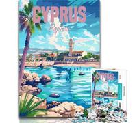 1000 Pieces for Teenagers Cyprus Paphos Puzzles 1000 Pieces for Adults,Educational Game Challenge Toy for Women And Men 26x38cm