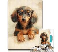 1000 Pieces for Teenagers Dachshund Retro Jigsaw Puzzles for Teenagers 1000,Toys Educational Games Stress Relieving Great Gifts And Toys 50x75cm