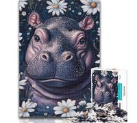 1000 Pieces for Teenagers Daisy And Hippo 1000 Piece Jigsaw Puzzle for Adults Teens,Family Game Stress Reliever Difficult Challenge Great Gifts And Toys 26x38cm
