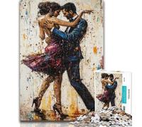 1000 Pieces for Teenagers Dancing Couple Jigsaw Puzzle 1000 Pieces for Adults,Educational Game Challenge Toy for Women And Men 50x75cm