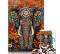 1000 Pieces for Teenagers Dead Elephant Puzzles for Adults Teens 1000 Pieces,Stress Reliever Difficult Challenge Enhance Love between Couples 50x75cm
