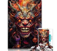 1000 Pieces for Teenagers Demons Masks 1000 Pieces Jigsaw Puzzles for Adults And Teens,with Fully Interlocking Randomly Shaped Pieces for And 14 Years Old (26x38cm)