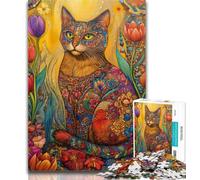 1000 Pieces for Teenagers Dream Cat Jigsaw Puzzles 1000 Pieces for Adults Teens,Family Game Stress Reliever Difficult Challenge Great Gifts And Toys 50x75cm