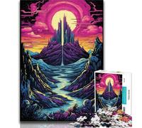 1000 Pieces for Teenagers Dreamy Beautiful Mountains 1000 Piece Jigsaw Puzzles for Teenagers,DIY Birthday Gifts for Teens And Adults 26x38cm