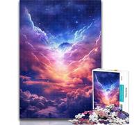 1000 Pieces for Teenagers Dreamy Heart Shaped Clouds 1000 Pieces Jigsaw Puzzles for Adults And Teens,Unique Birthday And Gifts for Age 14+ 50x75cm