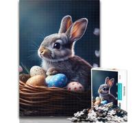1000 Pieces for Teenagers Easter Bunny 1000 Pieces Jigsaw Puzzles For Teens And Adults,Family Games Christmas Birthday Gifts 26x38cm