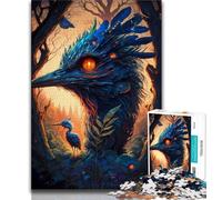 1000 Pieces for Teenagers Enchanted Kingdom Ostrich Jigsaw Puzzle 1000 Pieces for Adults,Challenging Difficult with Fully Interlocking Randomly Shaped Pieces 75x50cm