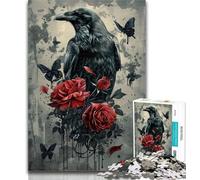 1000 Pieces for Teenagers Evil Crow Jigsaw Puzzles for Teenagers 1000,Family Entertainment Toys Is Ideal As A Gift for The Whole Family 26x38cm