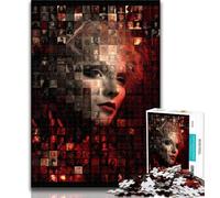 1000 Pieces for Teenagers Famous Actors Collage Jigsaw Puzzles for Adults 1000 Piece,Toys Educational Games Stress Relieving Wishlist with Santa Claus 26x38cm