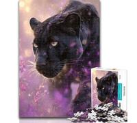 1000 Pieces for Teenagers Fantasy Black Panther Jigsaws Puzzles 1000 Pieces for Teenagers Gifts,Educational Game Challenge Toy for Women And Men 26x38cm