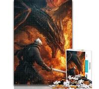 1000 Pieces for Teenagers Fantasy Dragon Adult Jigsaws 1000 Piece,Stress Reliever Difficult Challenge Unique Home Decor And Gifts 26x38cm