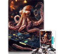 1000 Pieces for Teenagers Fantasy Octopus Puzzles for Adults Teens 1000 Pieces,Stress Reliever Difficult Challenge Enhance Love between Couples 50x75cm