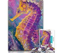 1000 Pieces for Teenagers Fantasy Seahorse Jigsaw Puzzles for Teenagers,Toys Educational Games Stress Relieving Unique Home Decor And Gifts 50x75cm