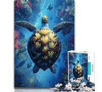 1000 Pieces for Teenagers Fantasy Turtle 1000 Pieces Jigsaw Puzzles for Adults And Teens,Family Game Stress Reliever Difficult Challenge Great Gifts And Toys 26x38cm