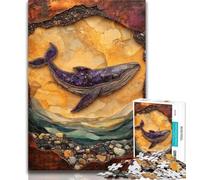 1000 Pieces for Teenagers Fantasy Whale Puzzles 1000 Pieces for Adults,Stress Reliever Difficult Challenge Enhance Love between Couples 50x75cm
