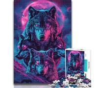 1000 Pieces for Teenagers Fantasy Wolf Jigsaw Puzzles for Teenagers,Toys Educational Games Stress Relieving Unique Home Decor And Gifts 26x38cm