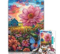 1000 Pieces for Teenagers Farm Flower Sea Jigsaw Puzzles for Teenagers 1000,Family Entertainment Toys Is Ideal As A Gift for The Whole Family 26x38cm