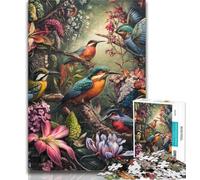 1000 Pieces for Teenagers Flower And Bird World 1000 Piece Jigsaw Puzzles for Adults,Diy Modern Wall Art Unique Gift Home Decor 50x75cm