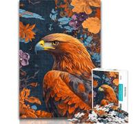 1000 Pieces for Teenagers Flower Eagle Adult Jigsaws 1000 Pieces Difficult,Toys Educational Games Stress Relieving Unique Home Decor And Gifts 50x75cm