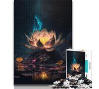1000 Pieces for Teenagers Galaxy Art Lotus Puzzles for Adults 1000 Pieces,Fun Activity for Home, Rainy Days Toys, Birthday Gifts 50x75cm