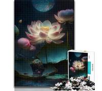 1000 Pieces for Teenagers Galaxy Art Lotus Puzzles for Adults 1000 Pieces,Fun Activity for Home, Rainy Days Toys, Birthday Gifts 50x75cm