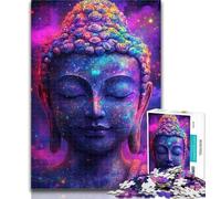 1000 Pieces for Teenagers Galaxy Buddha Jigsaws 1000 Pieces for Adults,Toys Educational Games Stress Relieving Artists Collection, Fine Art 75x50cm