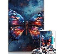 1000 Pieces for Teenagers Galaxy Butterfly 1000 Piece Jigsaw Puzzles for Adults,Diy Modern Wall Art Unique Gift Home Decor 50x75cm