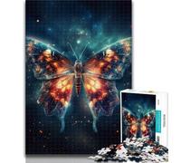 1000 Pieces for Teenagers Galaxy Butterfly 1000 Piece Jigsaw Puzzles for Teenagers,Relax Games Is Ideal As A Gift for The Whole Family 50x75cm