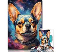 1000 Pieces for Teenagers Galaxy Chihuahua 1000 Piece Jigsaw Puzzles for Teenagers,Relax Games Is Ideal As A Gift for The Whole Family 26x38cm