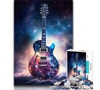 1000 Pieces for Teenagers Galaxy Guitar Adult Jigsaws 1000 Pieces Difficult,Toys Educational Games Stress Relieving Artists Collection, Fine Art 75x50cm