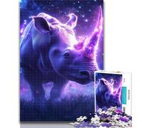 1000 Pieces for Teenagers Galaxy Rhino Adult Jigsaws 1000 Piece,Stress Reliever Difficult Challenge Unique Home Decor And Gifts 50x75cm