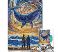 1000 Pieces for Teenagers Galaxy Whale 1000 Pieces Jigsaw Puzzles For Teens And Adults,with Fully Interlocking Randomly Shaped Pieces for And 14 Years Old 26x38cm