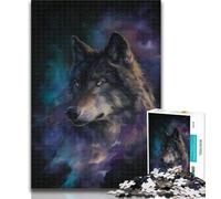 1000 Pieces for Teenagers Galaxy Wolf 1000 Pieces Jigsaw Puzzle for Adults& Teens,Educational Toys Is Ideal As A Gift for The Whole Family 26x38cm