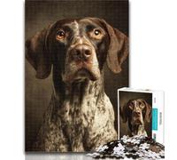1000 Pieces for Teenagers German Shorthaired Pointer Jigsaw Puzzles for Teenagers 1000,Family Entertainment Toys Is Ideal As A Gift for The Whole Family 26x38cm