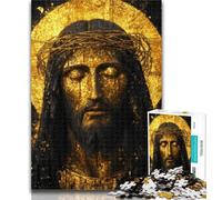 1000 Pieces for Teenagers Golden Jesus 1000 Piece Jigsaw Puzzles for Teenagers,DIY Birthday Gifts for Teens And Adults 26x38cm