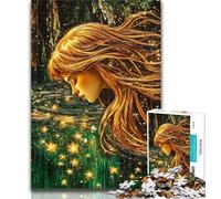 1000 Pieces for Teenagers Golden Oil Painting of Mermaid Jigsaw Puzzles for Adults,Challenging Game Toys for Is Ideal As A Gift for The Whole Family 26x38cm