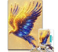 1000 Pieces for Teenagers Golden Phoenix 1000 Piece Jigsaw Puzzles for Teenagers,Stress Reliever Staycation Kill Time Funny Gift 50x75cm