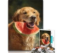 1000 Pieces for Teenagers Golden Retriever Portrait 1000 Pieces Jigsaw Puzzles for Adults And Teens,Unique Birthday And Gifts for Age 14+ 26x38cm