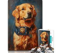 1000 Pieces for Teenagers Golden Retriever Portrait Jigsaw Puzzles for Adults 1000 Pieces,for Home Decoration for Age 14 Years Up 26x38cm