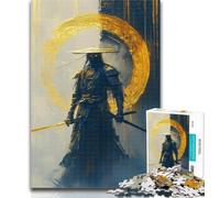 1000 Pieces for Teenagers Golden Samurai Ninja 1000 Pieces Jigsaw Puzzle for Adults& Teens,DIY Birthday Gifts for Teens And Adults 50x75cm