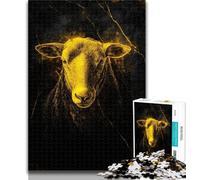 1000 Pieces for Teenagers Golden Sheep Jigsaw Puzzles 1000 Pieces for Adults Teens,Relax Games Is Ideal As A Gift for The Whole Family 26x38cm